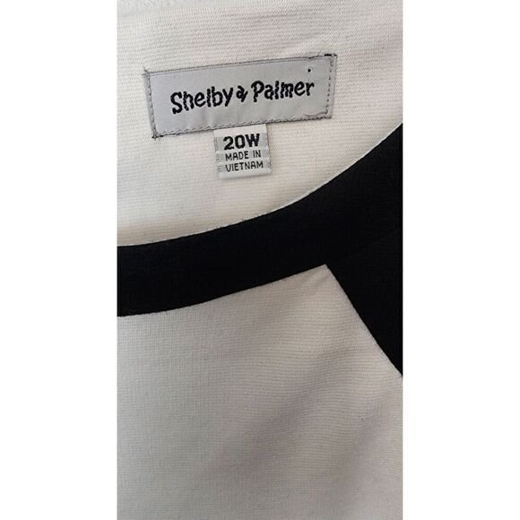 Shelby and Palmer Black Colorblock Sheath Dress Plus Size 20W - Picture 6 of 7